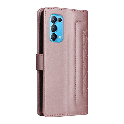 OPPO Reno5 5G / Find X3 Lite Diamond Lattice Leather Flip Phone Case - Durable and Convenient Holder with Precision Cutouts