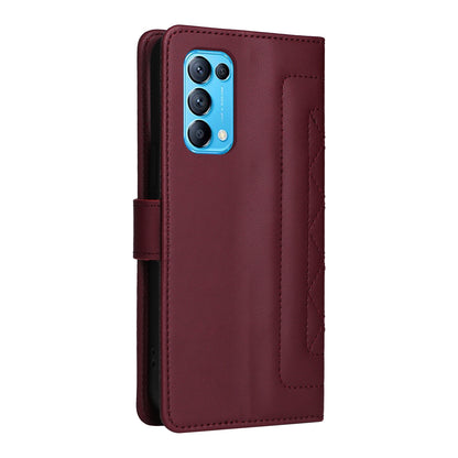 OPPO Reno5 5G / Find X3 Lite Diamond Lattice Leather Flip Phone Case - Durable and Convenient Holder with Precision Cutouts