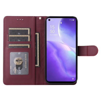 OPPO Reno5 5G / Find X3 Lite Diamond Lattice Leather Flip Phone Case - Durable and Convenient Holder with Precision Cutouts