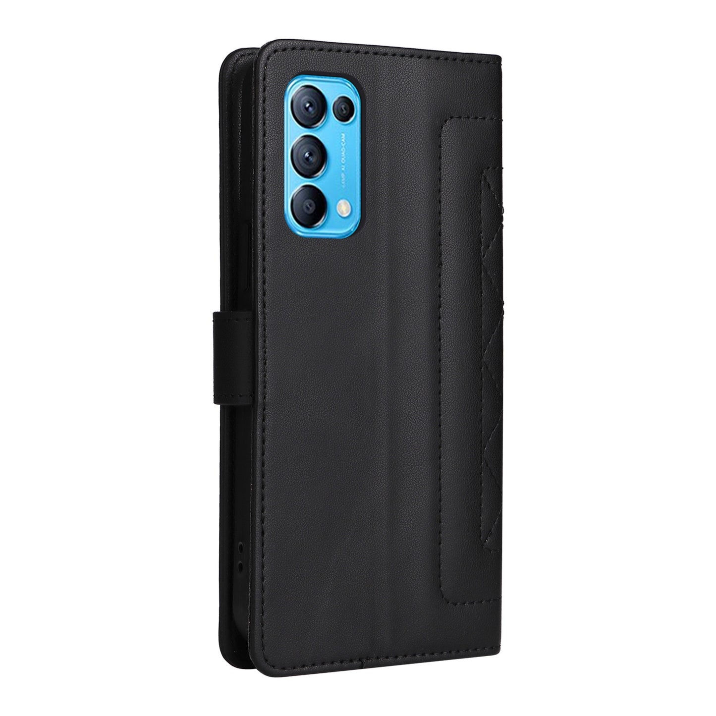 OPPO Reno5 5G / Find X3 Lite Diamond Lattice Leather Flip Phone Case - Durable and Convenient Holder with Precision Cutouts