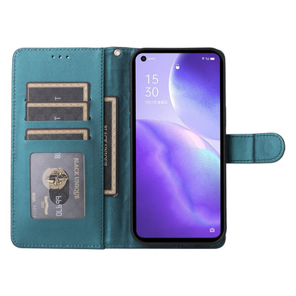 OPPO Reno5 5G / Find X3 Lite Diamond Lattice Leather Flip Phone Case - Durable and Convenient Holder with Precision Cutouts