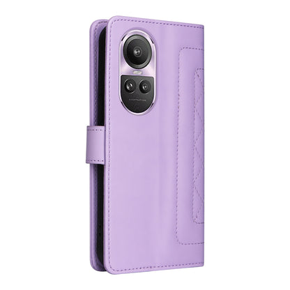 OPPO Reno10 5G / Reno10 Pro 5G Diamond Lattice Leather Flip Phone Case - Durable and Convenient Holder with Precision Cutouts