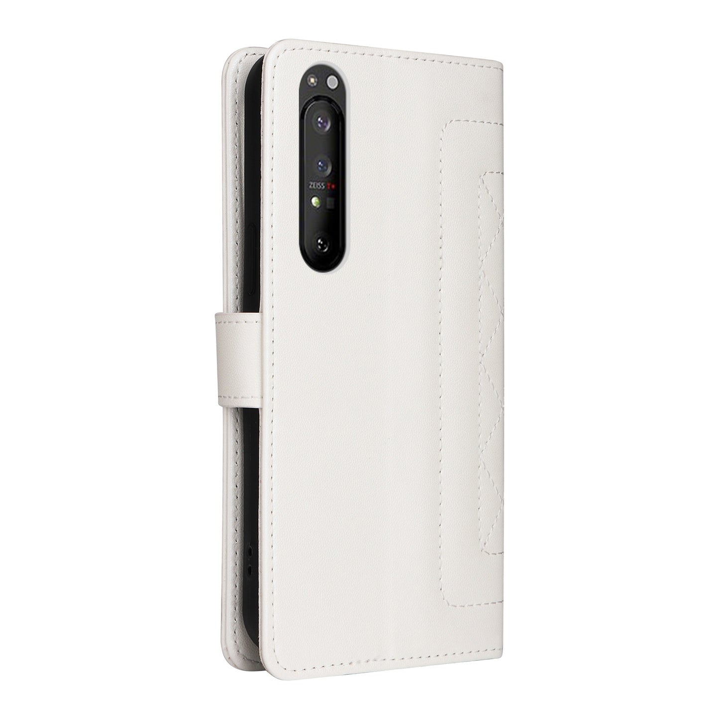 Sony Xperia 1 II Diamond Lattice Leather Flip Phone Case - Durable and Convenient Holder with Precision Cutouts
