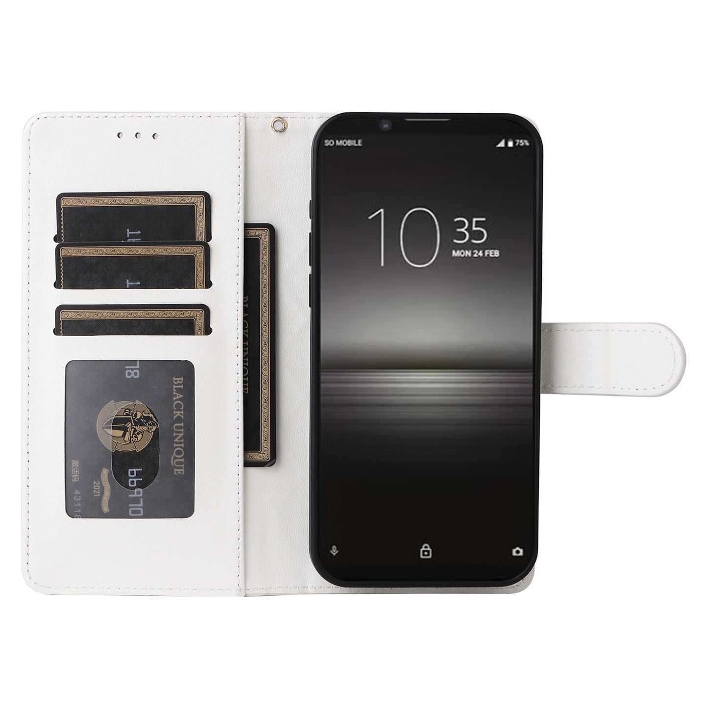 Sony Xperia 1 II Diamond Lattice Leather Flip Phone Case - Durable and Convenient Holder with Precision Cutouts