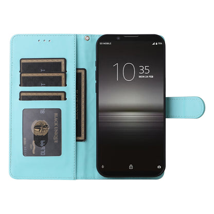 Sony Xperia 1 II Diamond Lattice Leather Flip Phone Case - Durable and Convenient Holder with Precision Cutouts