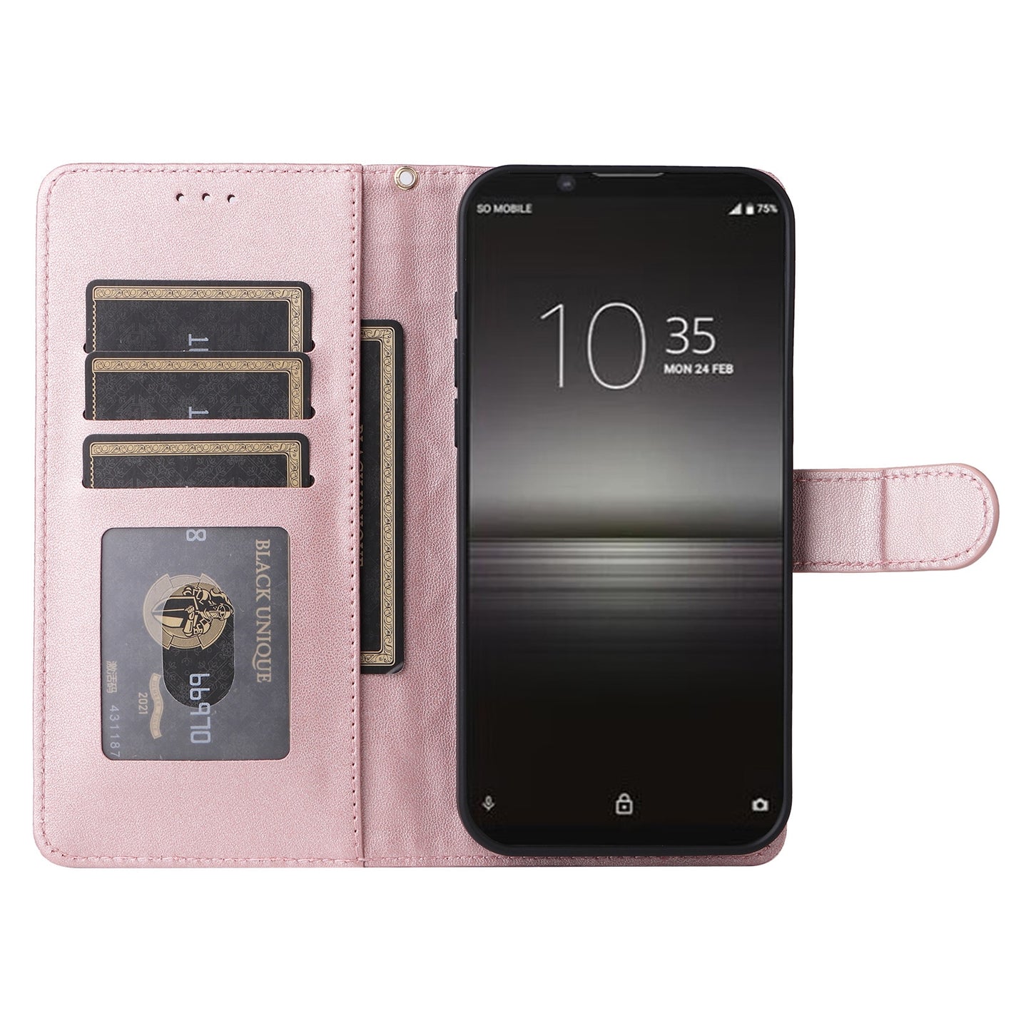 Sony Xperia 1 II Diamond Lattice Leather Flip Phone Case - Durable and Convenient Holder with Precision Cutouts