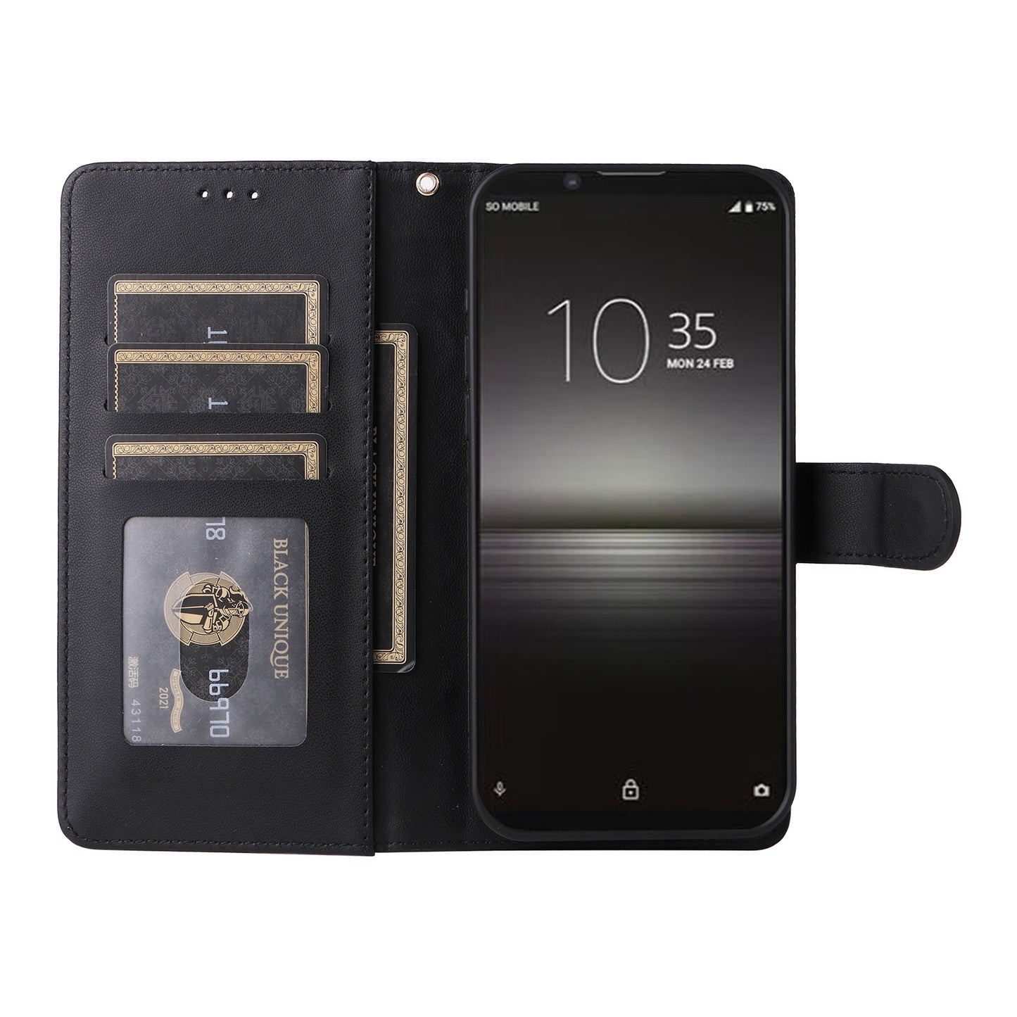 Sony Xperia 1 II Diamond Lattice Leather Flip Phone Case - Durable and Convenient Holder with Precision Cutouts