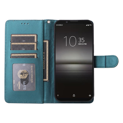 Sony Xperia 1 II Diamond Lattice Leather Flip Phone Case - Durable and Convenient Holder with Precision Cutouts