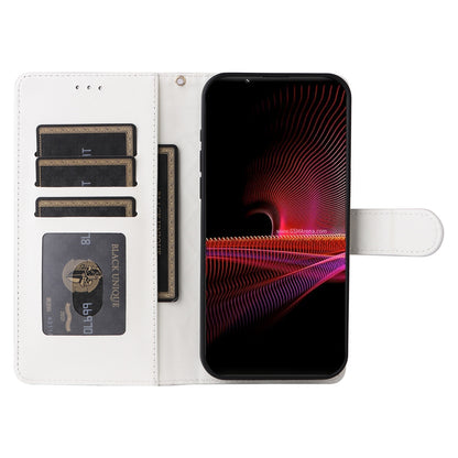Sony Xperia 1 III Diamond Lattice Leather Flip Phone Case - Durable and Convenient Holder with Precision Cutouts