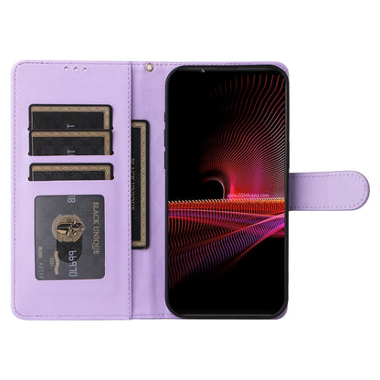 Sony Xperia 1 III Diamond Lattice Leather Flip Phone Case - Durable and Convenient Holder with Precision Cutouts