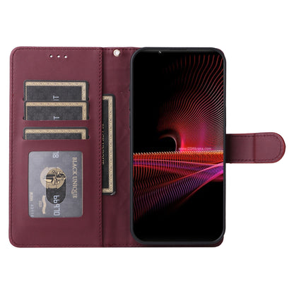 Sony Xperia 1 III Diamond Lattice Leather Flip Phone Case - Durable and Convenient Holder with Precision Cutouts