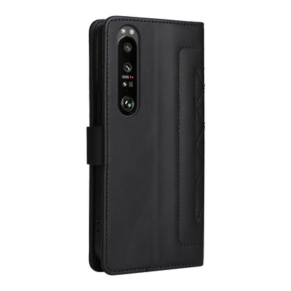 Sony Xperia 1 III Diamond Lattice Leather Flip Phone Case - Durable and Convenient Holder with Precision Cutouts