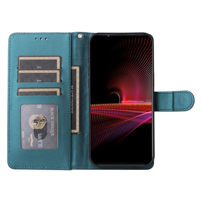 Sony Xperia 1 III Diamond Lattice Leather Flip Phone Case - Durable and Convenient Holder with Precision Cutouts