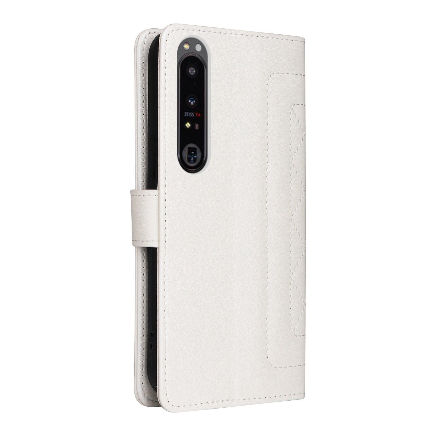 Sony Xperia 1 IV Diamond Lattice Leather Flip Phone Case - Durable and Convenient Holder with Precision Cutouts