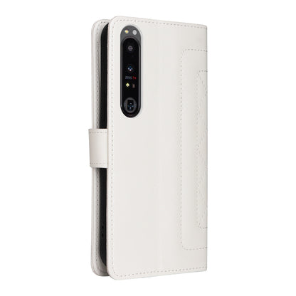 Sony Xperia 1 IV Diamond Lattice Leather Flip Phone Case - Durable and Convenient Holder with Precision Cutouts