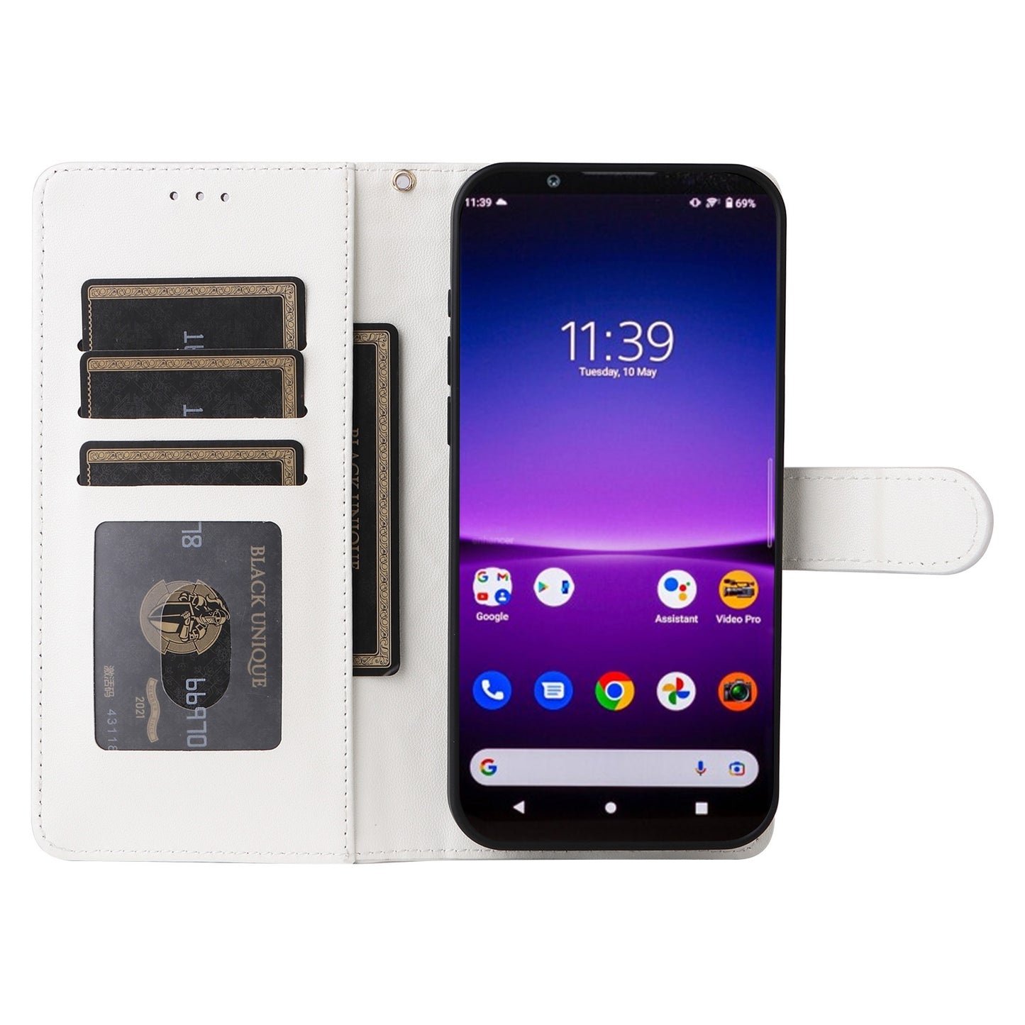 Sony Xperia 1 IV Diamond Lattice Leather Flip Phone Case - Durable and Convenient Holder with Precision Cutouts