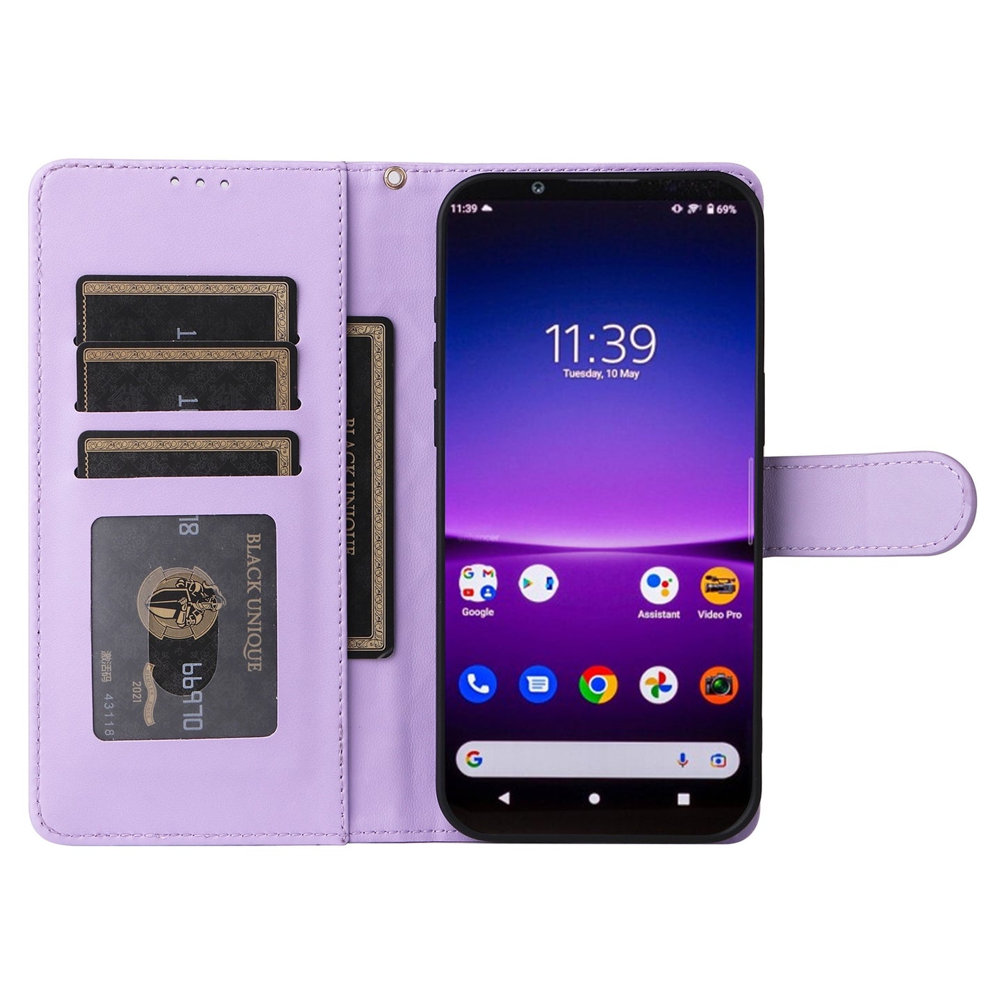 Sony Xperia 1 IV Diamond Lattice Leather Flip Phone Case - Durable and Convenient Holder with Precision Cutouts