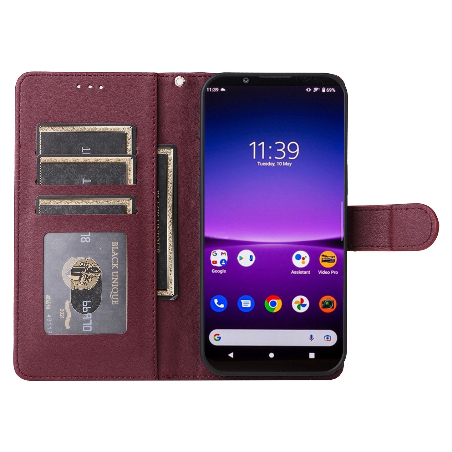 Sony Xperia 1 IV Diamond Lattice Leather Flip Phone Case - Durable and Convenient Holder with Precision Cutouts