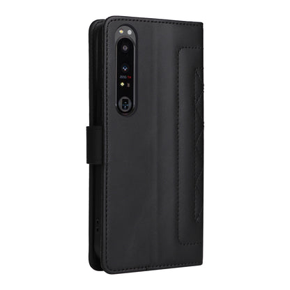 Sony Xperia 1 IV Diamond Lattice Leather Flip Phone Case - Durable and Convenient Holder with Precision Cutouts