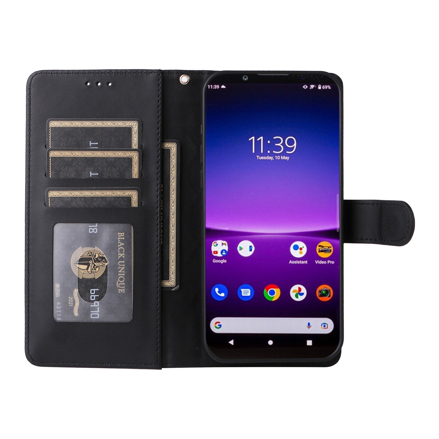 Sony Xperia 1 IV Diamond Lattice Leather Flip Phone Case - Durable and Convenient Holder with Precision Cutouts