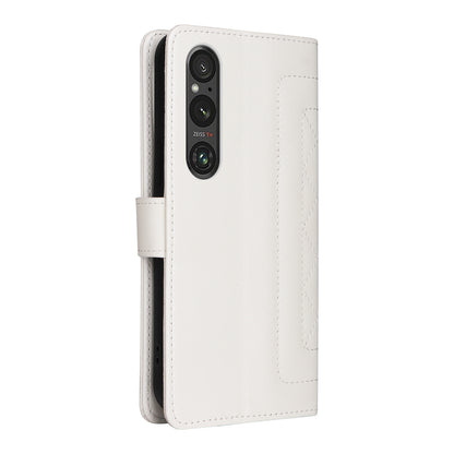 Sony Xperia 1 V Diamond Lattice Leather Flip Phone Case - Durable and Convenient Holder with Precision Cutouts