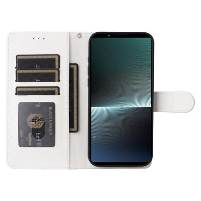 Sony Xperia 1 V Diamond Lattice Leather Flip Phone Case - Durable and Convenient Holder with Precision Cutouts
