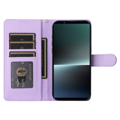 Sony Xperia 1 V Diamond Lattice Leather Flip Phone Case - Durable and Convenient Holder with Precision Cutouts