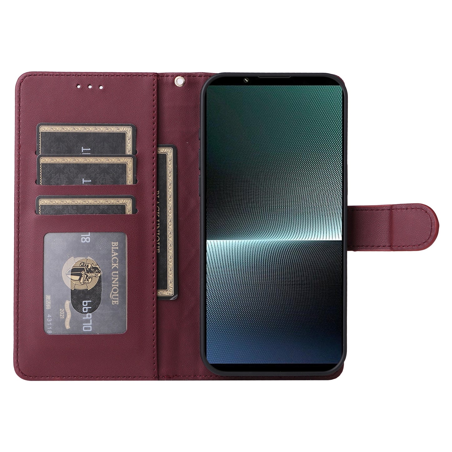 Sony Xperia 1 V Diamond Lattice Leather Flip Phone Case - Durable and Convenient Holder with Precision Cutouts