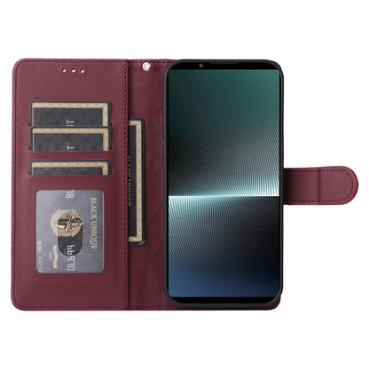 Sony Xperia 1 V Diamond Lattice Leather Flip Phone Case - Durable and Convenient Holder with Precision Cutouts