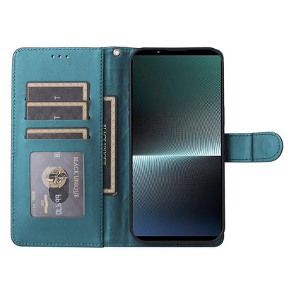 Sony Xperia 1 V Diamond Lattice Leather Flip Phone Case - Durable and Convenient Holder with Precision Cutouts