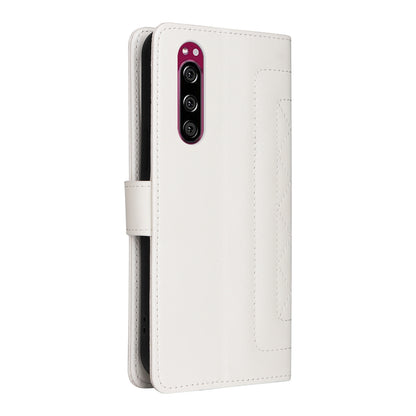Sony Xperia 5 Diamond Lattice Leather Flip Phone Case - Durable and Convenient Holder with Precision Cutouts