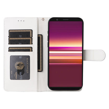 Sony Xperia 5 Diamond Lattice Leather Flip Phone Case - Durable and Convenient Holder with Precision Cutouts