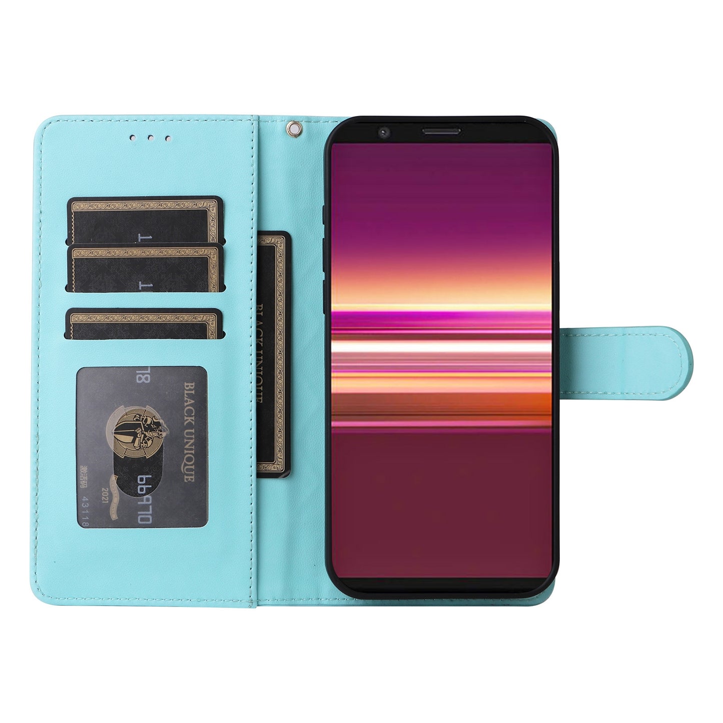 Sony Xperia 5 Diamond Lattice Leather Flip Phone Case - Durable and Convenient Holder with Precision Cutouts