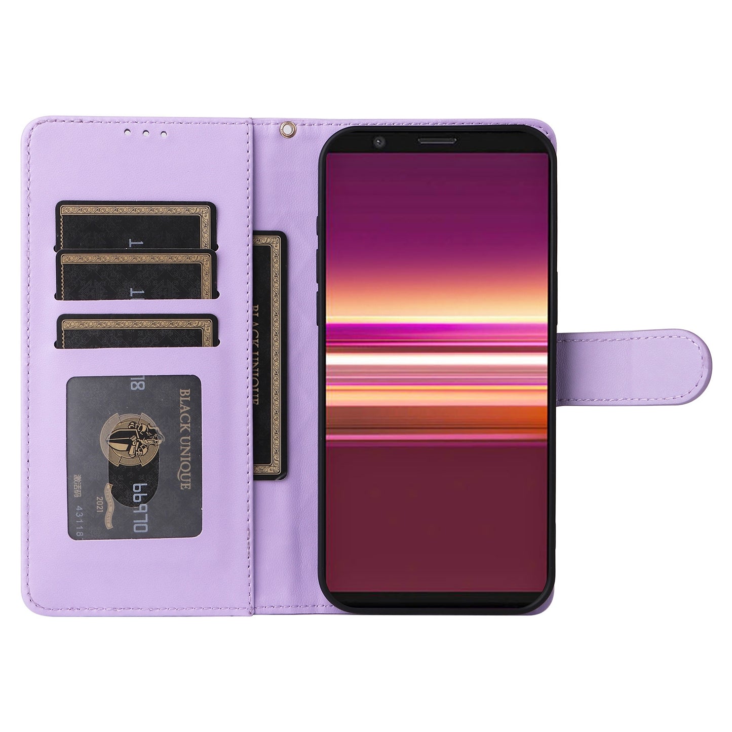 Sony Xperia 5 Diamond Lattice Leather Flip Phone Case - Durable and Convenient Holder with Precision Cutouts