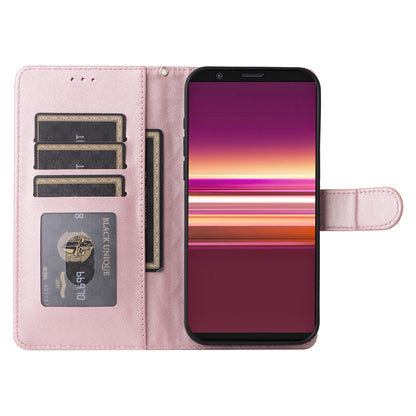 Sony Xperia 5 Diamond Lattice Leather Flip Phone Case - Durable and Convenient Holder with Precision Cutouts