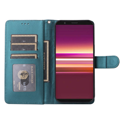 Sony Xperia 5 Diamond Lattice Leather Flip Phone Case - Durable and Convenient Holder with Precision Cutouts