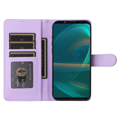 Sony Xperia 5 III Diamond Lattice Leather Flip Phone Case - Durable and Convenient Holder with Precision Cutouts