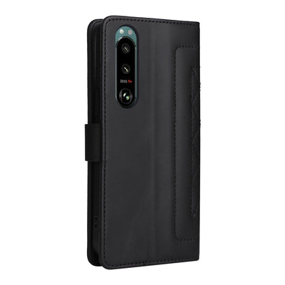 Sony Xperia 5 III Diamond Lattice Leather Flip Phone Case - Durable and Convenient Holder with Precision Cutouts