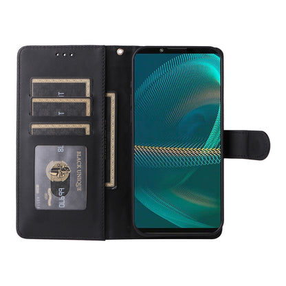Sony Xperia 5 III Diamond Lattice Leather Flip Phone Case - Durable and Convenient Holder with Precision Cutouts