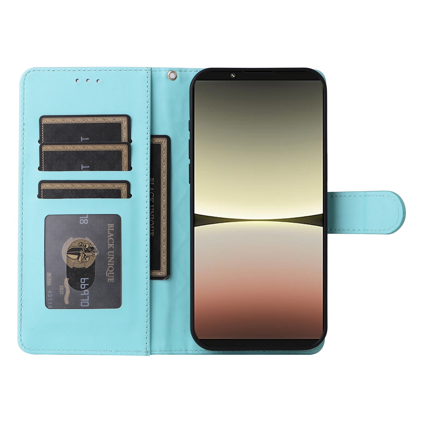 Sony Xperia 5 IV Diamond Lattice Leather Flip Phone Case - Durable and Convenient Holder with Precision Cutouts