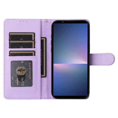 Sony Xperia 5 V Diamond Lattice Leather Flip Phone Case - Durable and Convenient Holder with Precision Cutouts