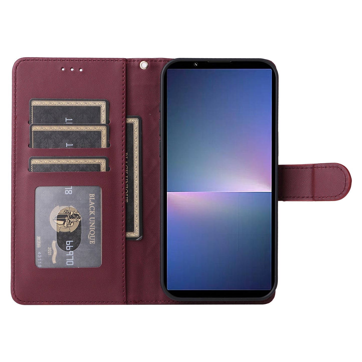 Sony Xperia 5 V Diamond Lattice Leather Flip Phone Case - Durable and Convenient Holder with Precision Cutouts