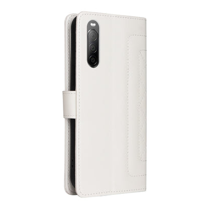 Sony Xperia 10 II Diamond Lattice Leather Flip Phone Case - Durable and Convenient Holder with Precision Cutouts
