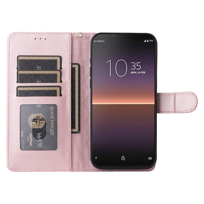 Sony Xperia 10 II Diamond Lattice Leather Flip Phone Case - Durable and Convenient Holder with Precision Cutouts