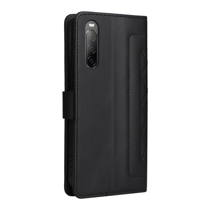 Sony Xperia 10 II Diamond Lattice Leather Flip Phone Case - Durable and Convenient Holder with Precision Cutouts