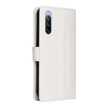 Sony Xperia 10 III Diamond Lattice Leather Flip Phone Case - Durable and Convenient Holder with Precision Cutouts