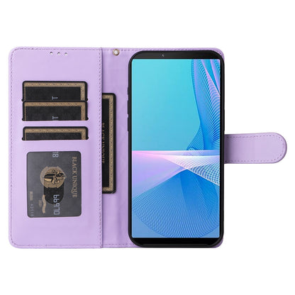 Sony Xperia 10 III Diamond Lattice Leather Flip Phone Case - Durable and Convenient Holder with Precision Cutouts