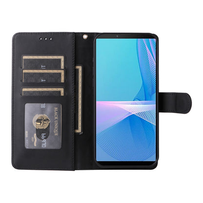Sony Xperia 10 III Diamond Lattice Leather Flip Phone Case - Durable and Convenient Holder with Precision Cutouts