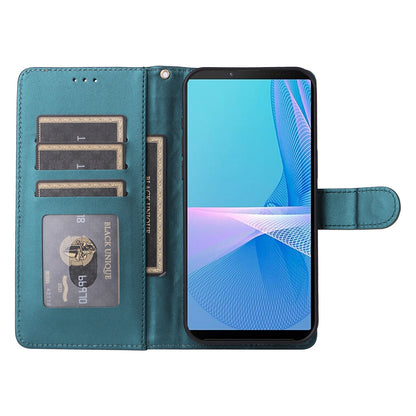 Sony Xperia 10 III Diamond Lattice Leather Flip Phone Case - Durable and Convenient Holder with Precision Cutouts
