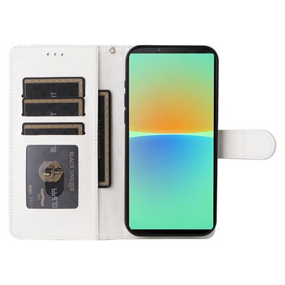 Sony Xperia 10 IV Diamond Lattice Leather Flip Phone Case - Durable and Convenient Holder with Precision Cutouts